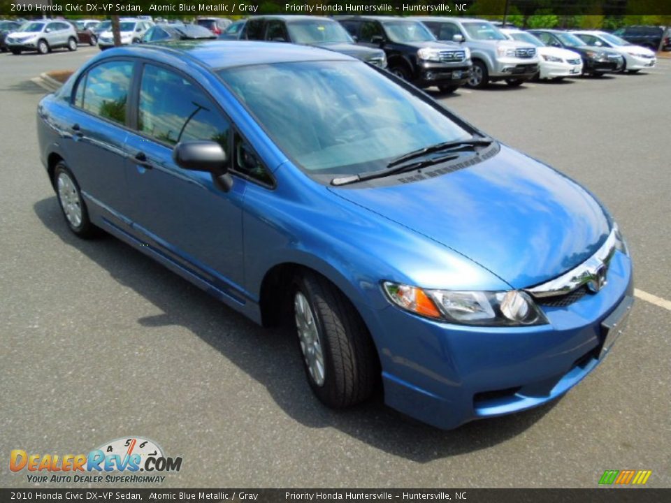 2010 Honda Civic DX-VP Sedan Atomic Blue Metallic / Gray Photo #2