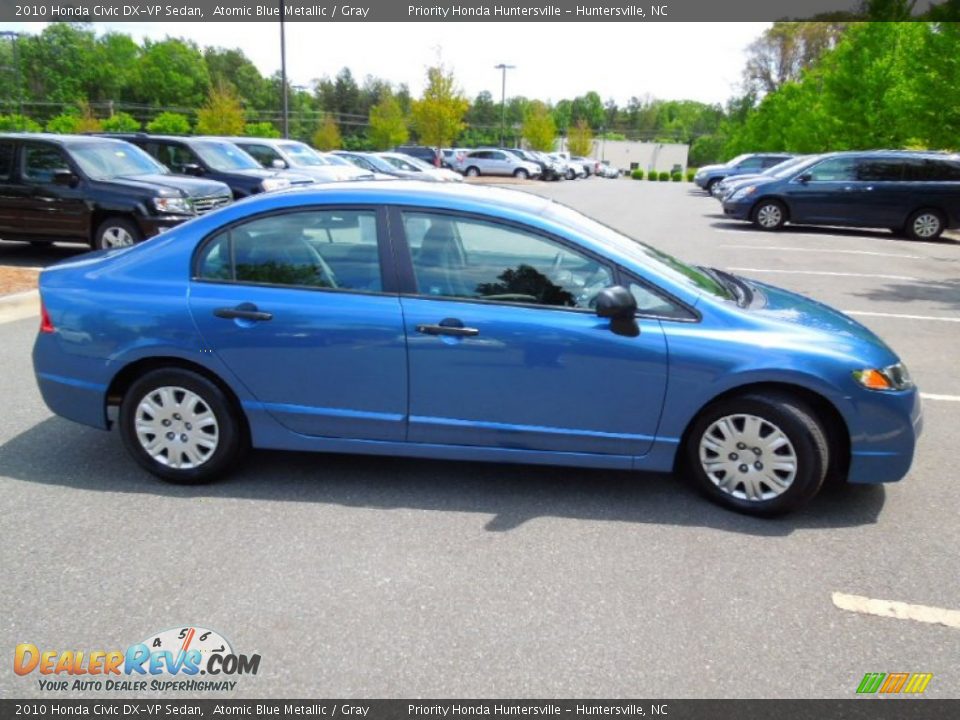 2010 Honda Civic DX-VP Sedan Atomic Blue Metallic / Gray Photo #3