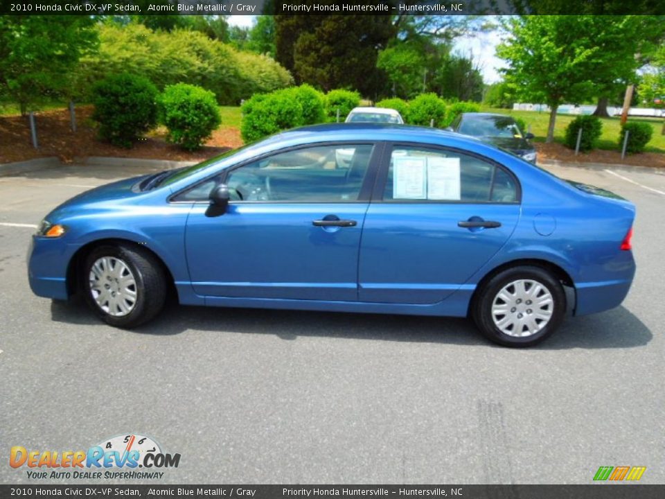 2010 Honda Civic DX-VP Sedan Atomic Blue Metallic / Gray Photo #4