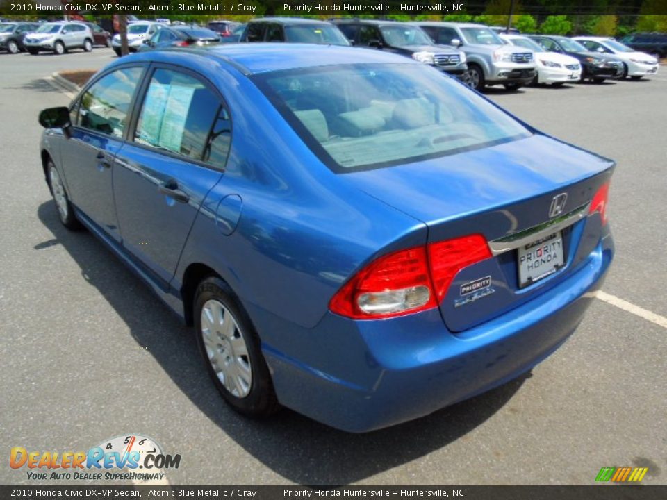 2010 Honda Civic DX-VP Sedan Atomic Blue Metallic / Gray Photo #5
