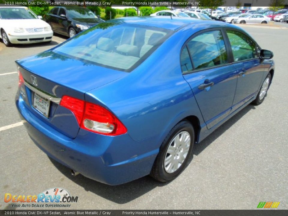 2010 Honda Civic DX-VP Sedan Atomic Blue Metallic / Gray Photo #6