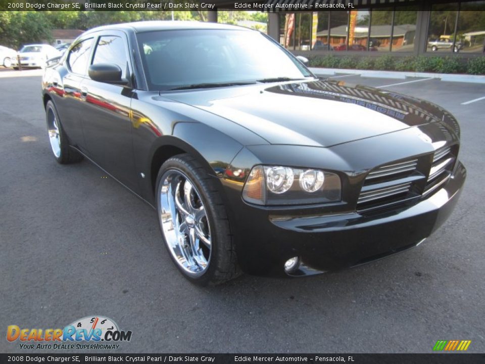 2008 Dodge Charger SE Brilliant Black Crystal Pearl / Dark Slate Gray Photo #4