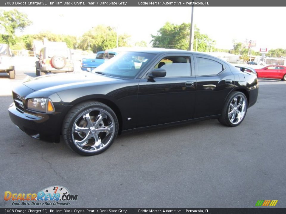 2008 Dodge Charger SE Brilliant Black Crystal Pearl / Dark Slate Gray Photo #12