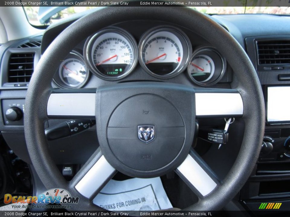 2008 Dodge Charger SE Brilliant Black Crystal Pearl / Dark Slate Gray Photo #35