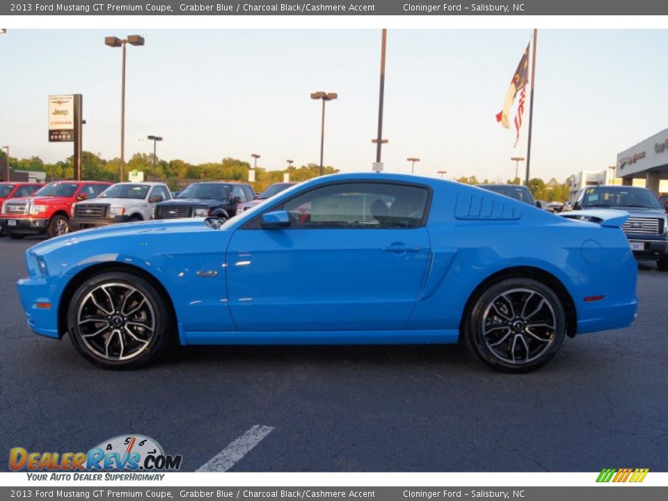 Grabber Blue 2013 Ford Mustang GT Premium Coupe Photo #5