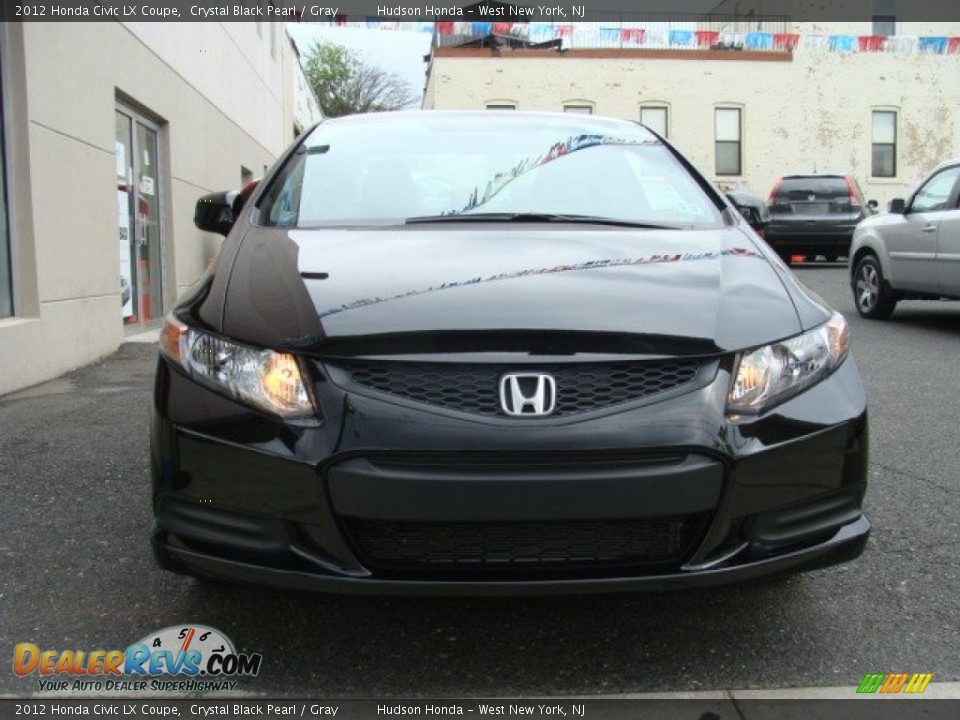 2012 Honda Civic LX Coupe Crystal Black Pearl / Gray Photo #2