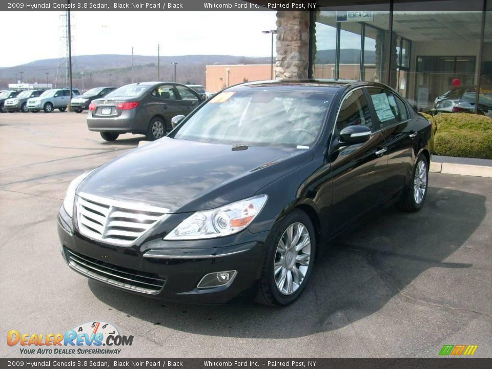 2009 Hyundai Genesis 3.8 Sedan Black Noir Pearl / Black Photo #1