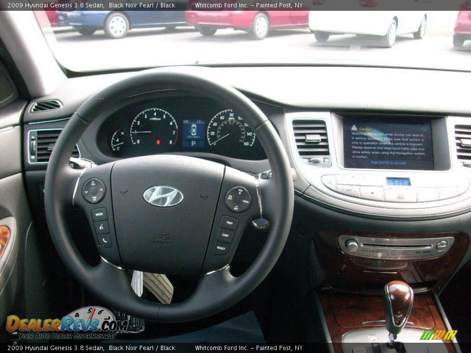 2009 Hyundai Genesis 3.8 Sedan Black Noir Pearl / Black Photo #3