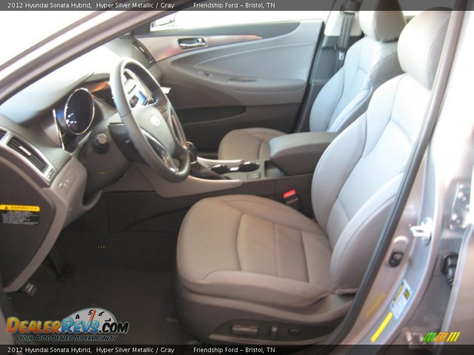 2012 Hyundai Sonata Hybrid Hyper Silver Metallic / Gray Photo #14