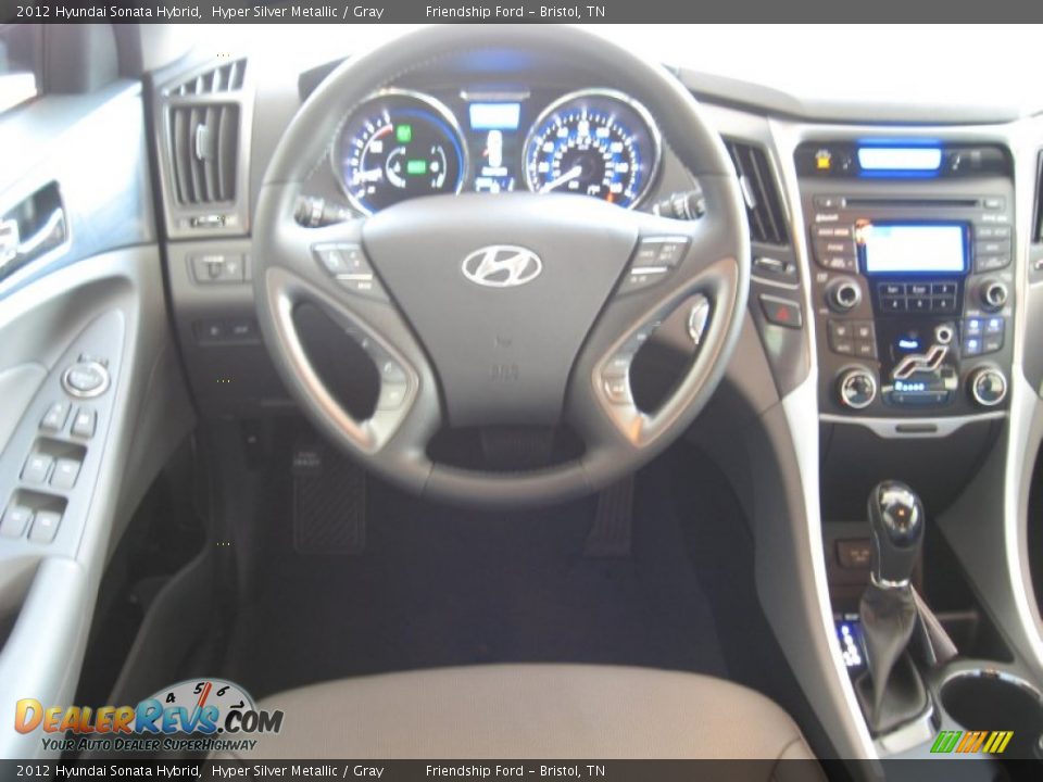 2012 Hyundai Sonata Hybrid Hyper Silver Metallic / Gray Photo #23