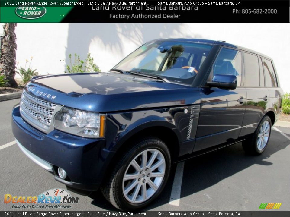 2011 Land Rover Range Rover Supercharged Baltic Blue / Navy Blue/Parchment Photo #1