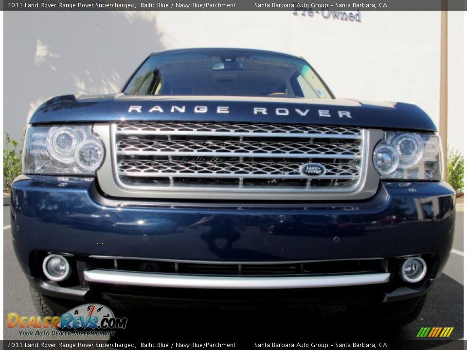 2011 Land Rover Range Rover Supercharged Baltic Blue / Navy Blue/Parchment Photo #2