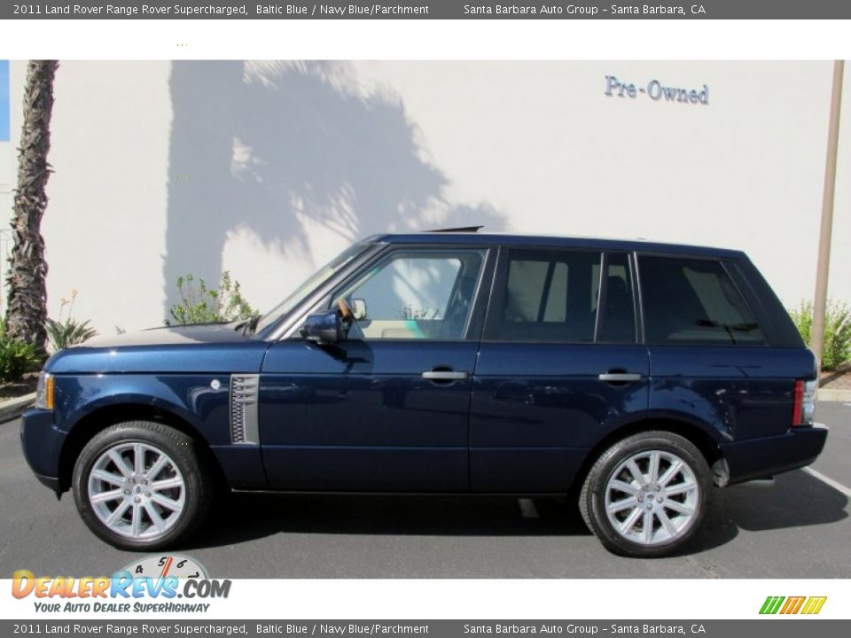 2011 Land Rover Range Rover Supercharged Baltic Blue / Navy Blue/Parchment Photo #3