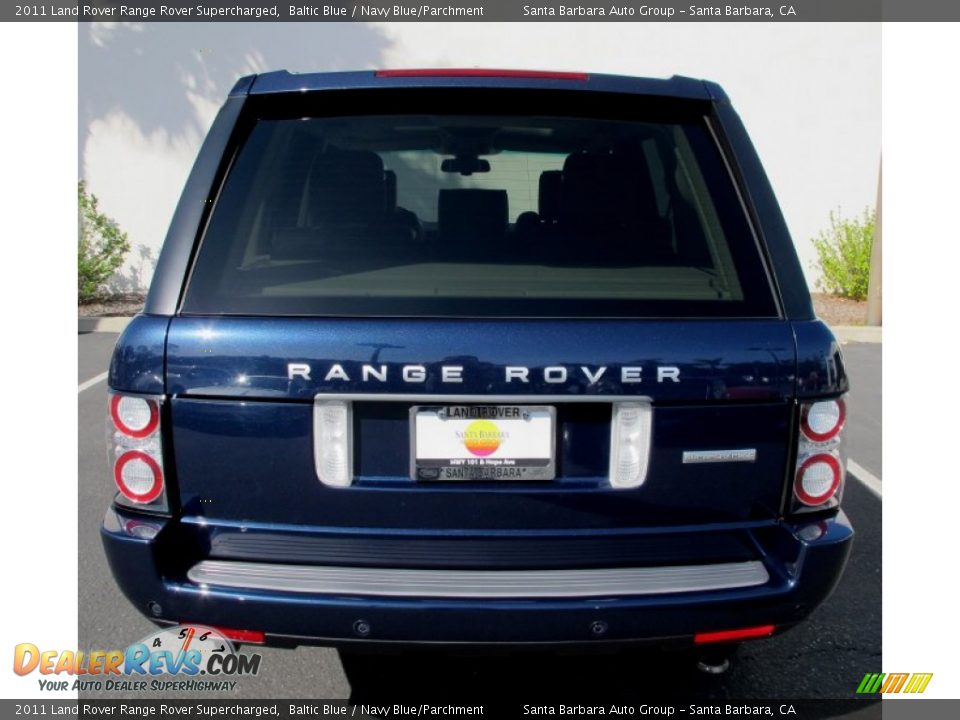 2011 Land Rover Range Rover Supercharged Baltic Blue / Navy Blue/Parchment Photo #4