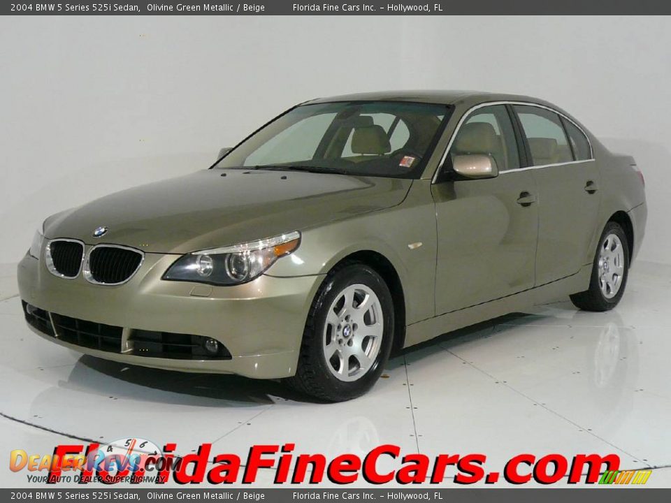 2004 BMW 5 Series 525i Sedan Olivine Green Metallic / Beige Photo #1