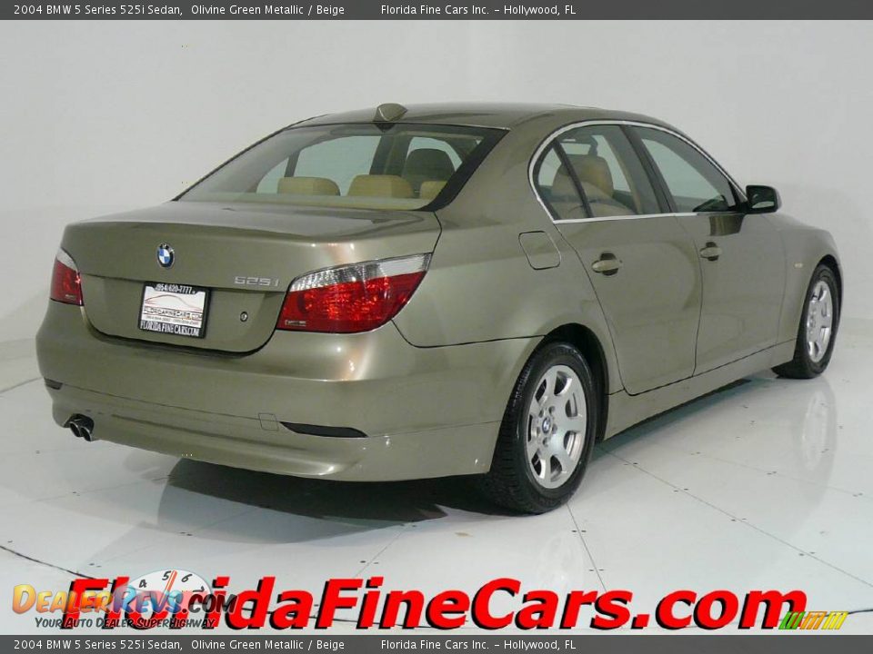 2004 BMW 5 Series 525i Sedan Olivine Green Metallic / Beige Photo #2