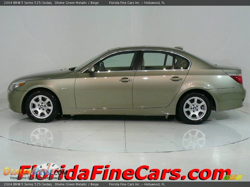 2004 BMW 5 Series 525i Sedan Olivine Green Metallic / Beige Photo #3