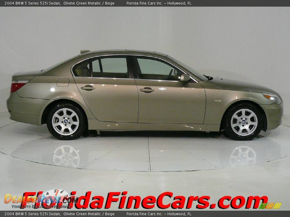 2004 BMW 5 Series 525i Sedan Olivine Green Metallic / Beige Photo #4