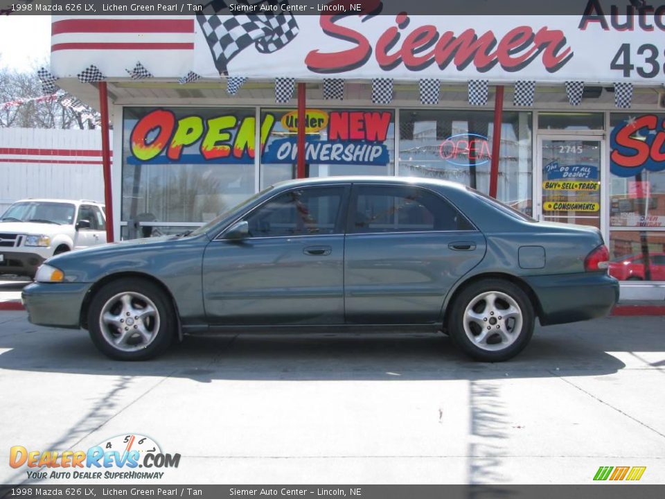 1998 Mazda 626 LX Lichen Green Pearl / Tan Photo #1