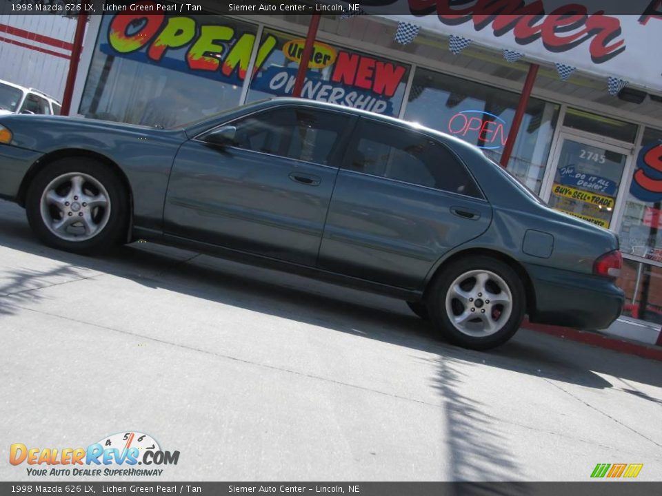 1998 Mazda 626 LX Lichen Green Pearl / Tan Photo #2