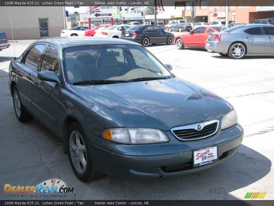 1998 Mazda 626 LX Lichen Green Pearl / Tan Photo #8