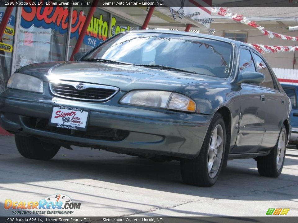 1998 Mazda 626 LX Lichen Green Pearl / Tan Photo #10