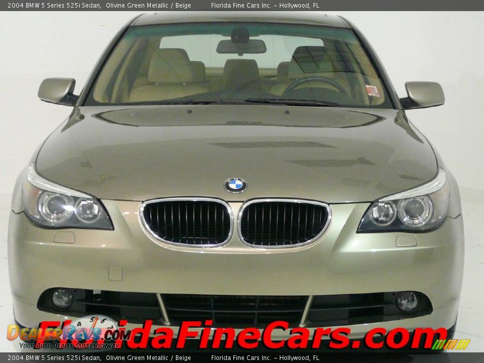 2004 BMW 5 Series 525i Sedan Olivine Green Metallic / Beige Photo #5