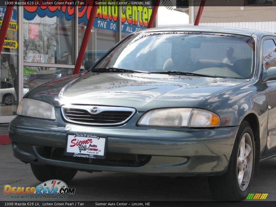 1998 Mazda 626 LX Lichen Green Pearl / Tan Photo #11