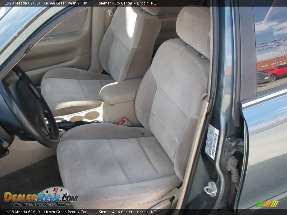 1998 Mazda 626 LX Lichen Green Pearl / Tan Photo #13