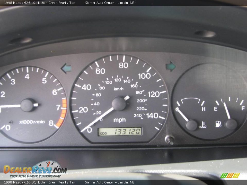 1998 Mazda 626 LX Lichen Green Pearl / Tan Photo #14