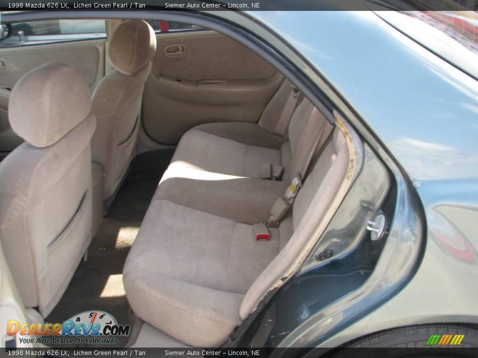 1998 Mazda 626 LX Lichen Green Pearl / Tan Photo #17