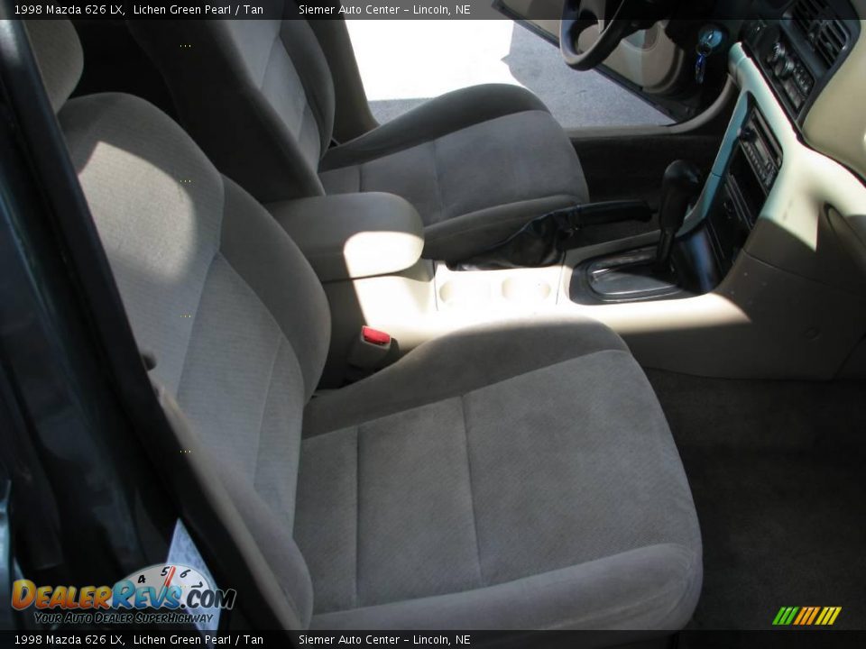 1998 Mazda 626 LX Lichen Green Pearl / Tan Photo #25