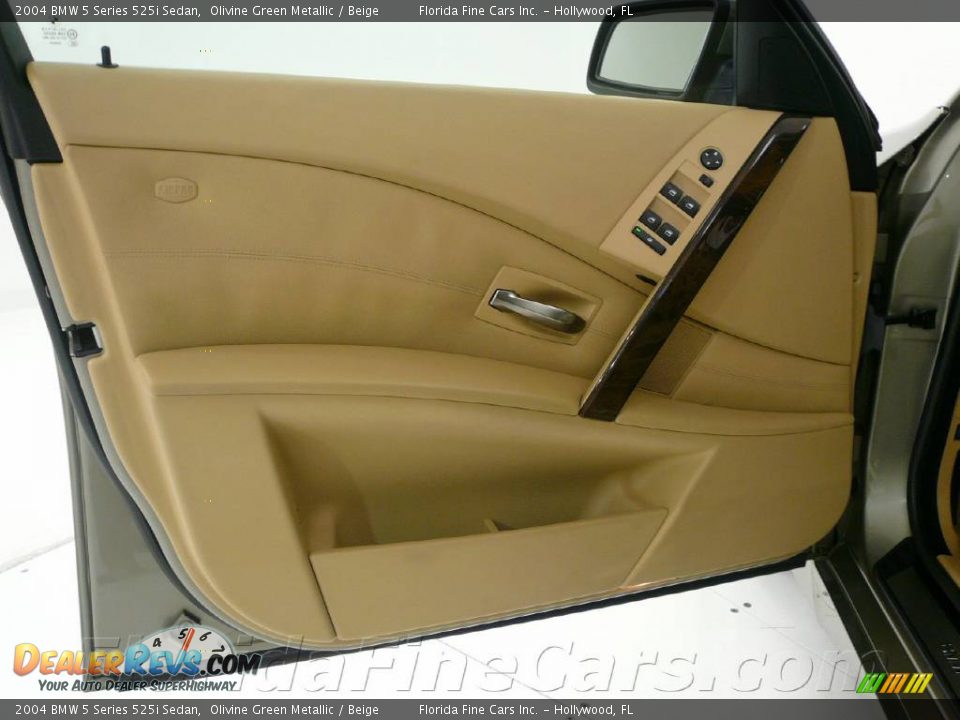 2004 BMW 5 Series 525i Sedan Olivine Green Metallic / Beige Photo #9