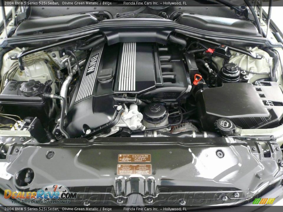 2004 BMW 5 Series 525i Sedan Olivine Green Metallic / Beige Photo #10