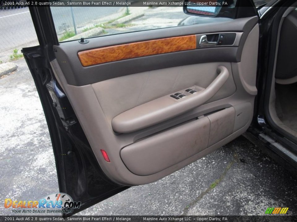 2001 Audi A6 2.8 quattro Sedan Santorin Blue Pearl Effect / Melange Photo #16