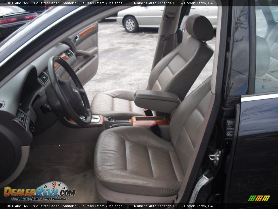 2001 Audi A6 2.8 quattro Sedan Santorin Blue Pearl Effect / Melange Photo #35
