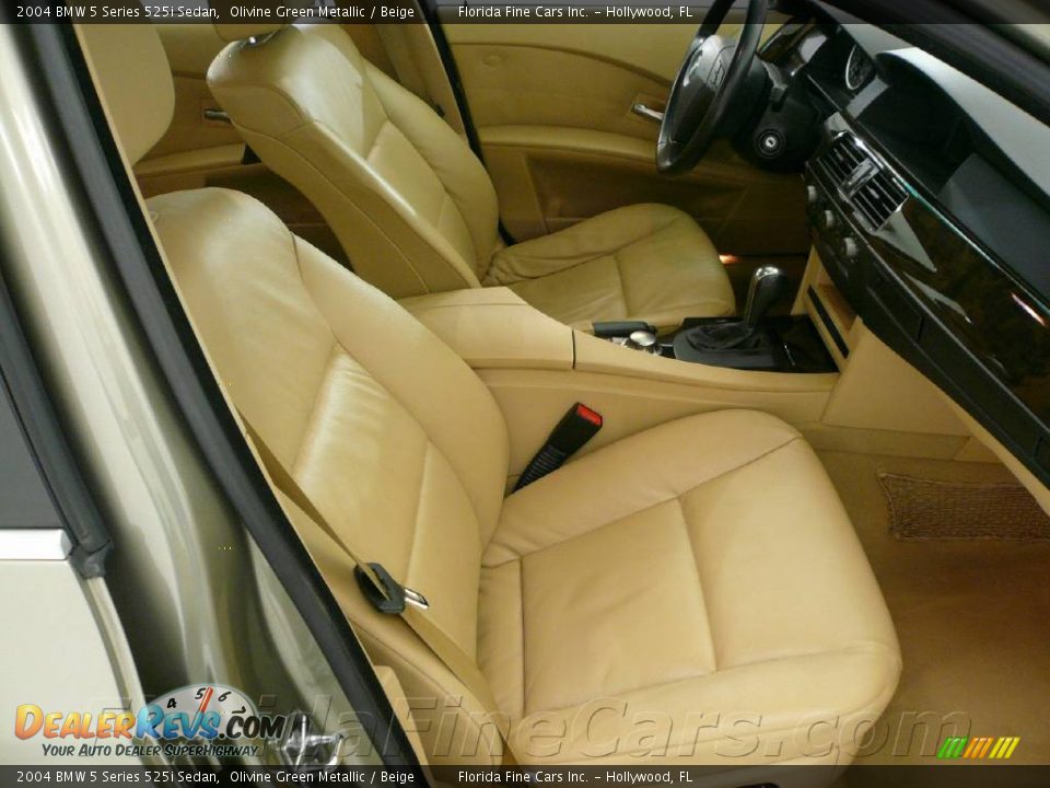 2004 BMW 5 Series 525i Sedan Olivine Green Metallic / Beige Photo #14