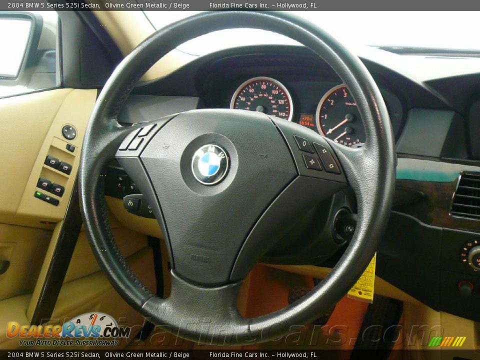 2004 BMW 5 Series 525i Sedan Olivine Green Metallic / Beige Photo #17