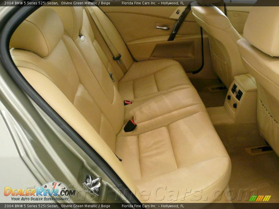 2004 BMW 5 Series 525i Sedan Olivine Green Metallic / Beige Photo #19