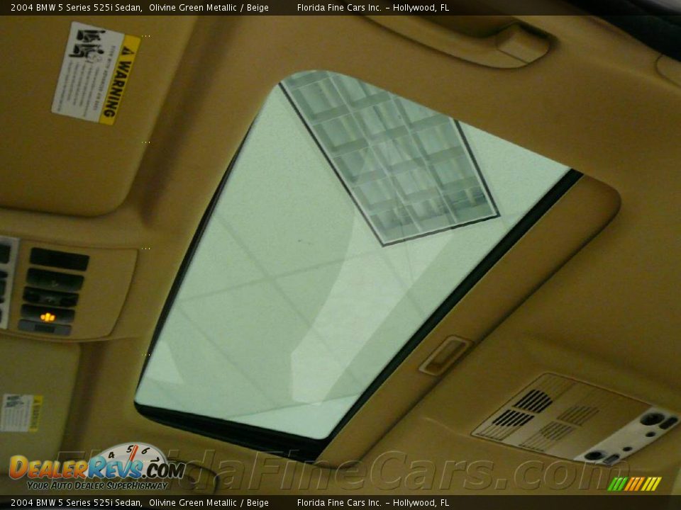 2004 BMW 5 Series 525i Sedan Olivine Green Metallic / Beige Photo #21