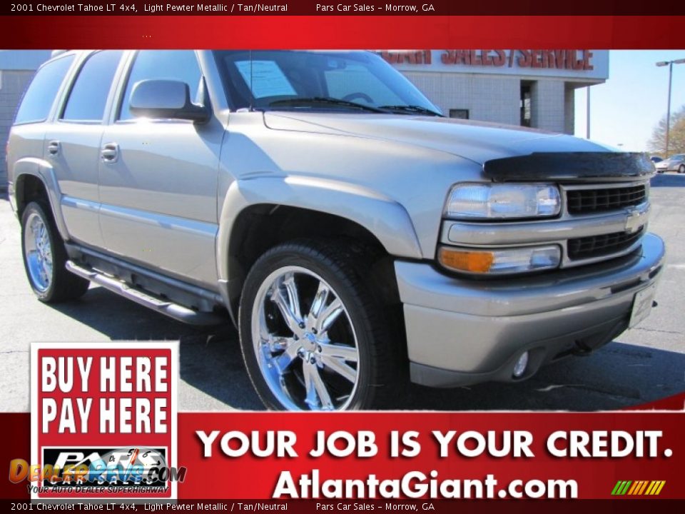2001 Chevrolet Tahoe LT 4x4 Light Pewter Metallic / Tan/Neutral Photo #4