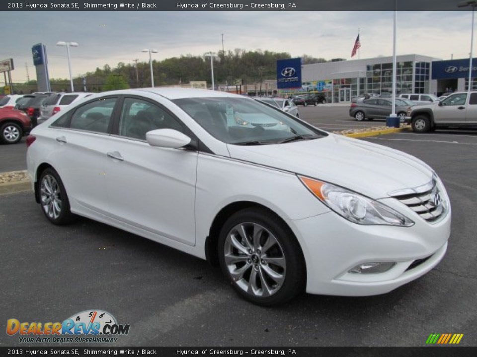2013 Hyundai Sonata SE Shimmering White / Black Photo #1