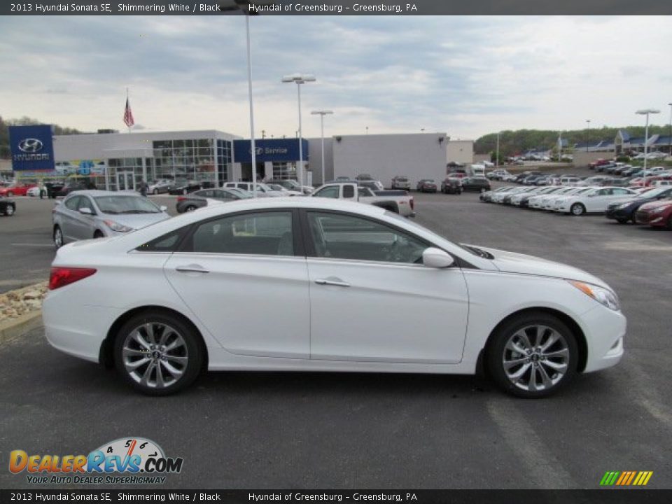 2013 Hyundai Sonata SE Shimmering White / Black Photo #2