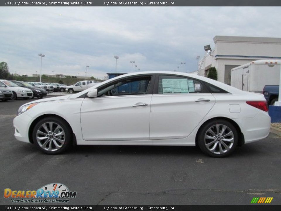 2013 Hyundai Sonata SE Shimmering White / Black Photo #3