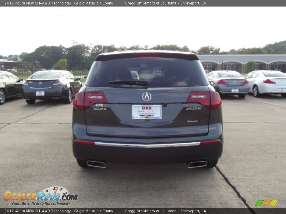 2012 Acura MDX SH-AWD Technology Grigio Metallic / Ebony Photo #8