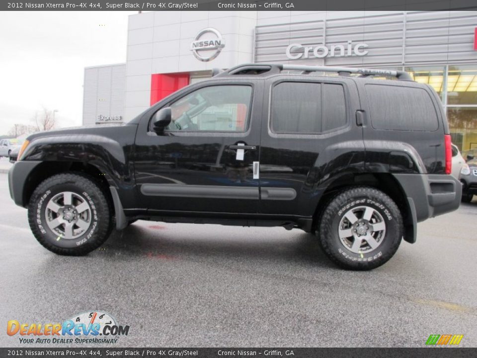 2012 Nissan Xterra Pro-4X 4x4 Super Black / Pro 4X Gray/Steel Photo #2