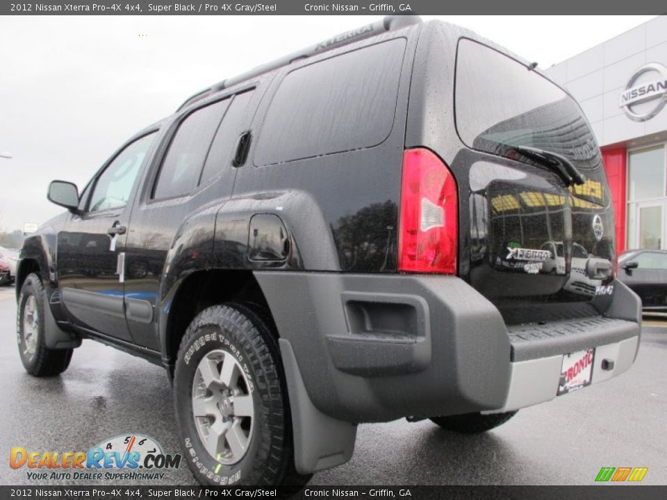 2012 Nissan Xterra Pro-4X 4x4 Super Black / Pro 4X Gray/Steel Photo #3