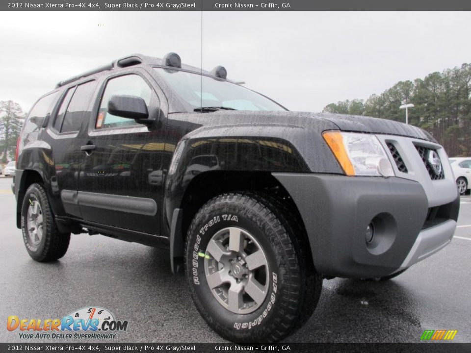 2012 Nissan Xterra Pro-4X 4x4 Super Black / Pro 4X Gray/Steel Photo #7