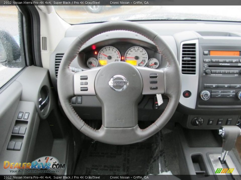 2012 Nissan Xterra Pro-4X 4x4 Super Black / Pro 4X Gray/Steel Photo #13