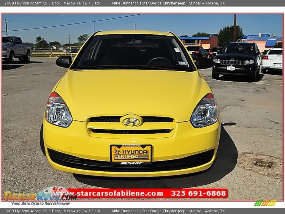 2009 Hyundai Accent GS 3 Door Mellow Yellow / Black Photo #10